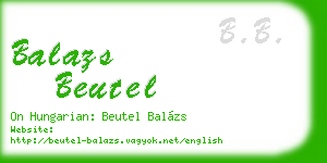 balazs beutel business card